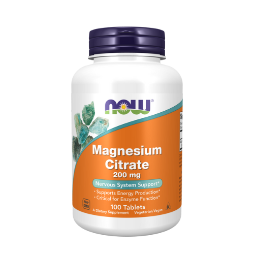 Now Magnesium Citrate 200mg, 100 tablets