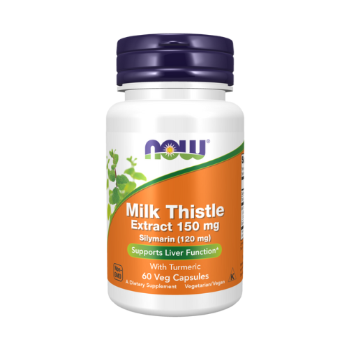 Now Milk Thistle Extract 150 mg Silymarin (120 mg), 60 Veg Capsules