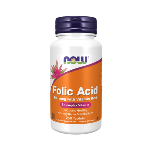 Now Folic Acid 800mcg, 250 tablets