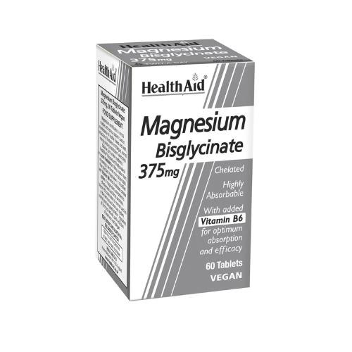 Health Aid Magnesium Bisglycinate 375mg, 60 tablets