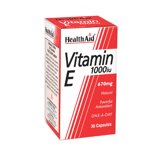 Health Aid Vitamin E 1000 i.u, 30 capsules