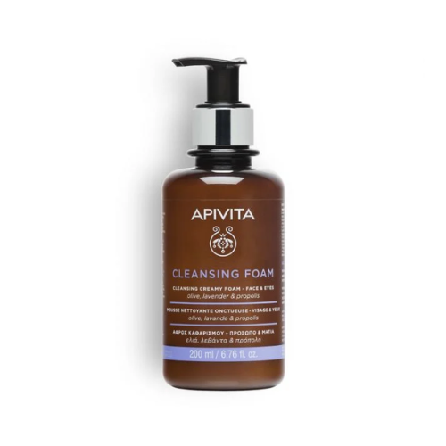 Apivita Cleansing Creamy Foam – Face & Eyes, 200ml