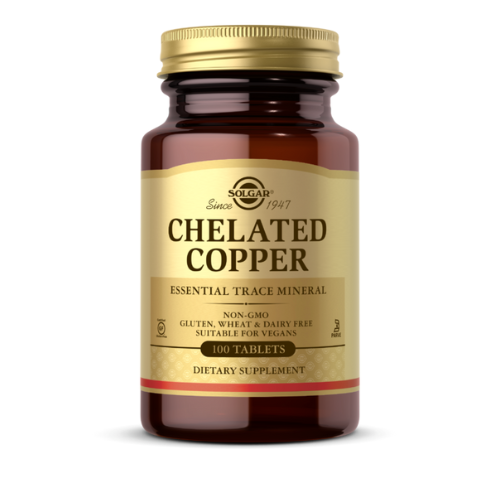 Solgar Chelated Copper, 100 tablets