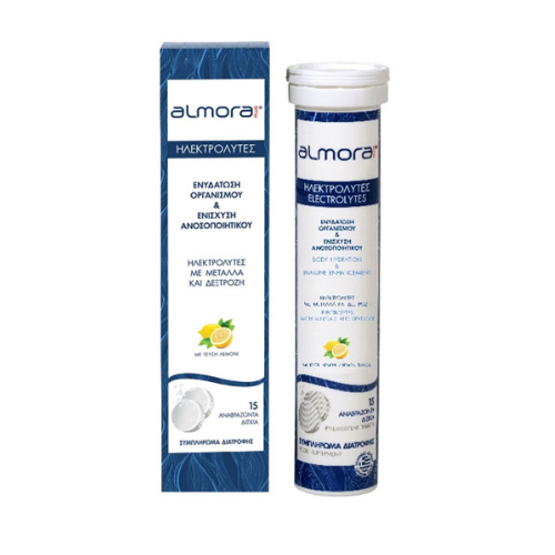 Almora Plus Electrolytes Body Hydration, 20 lemon frlavor effervescent tablets