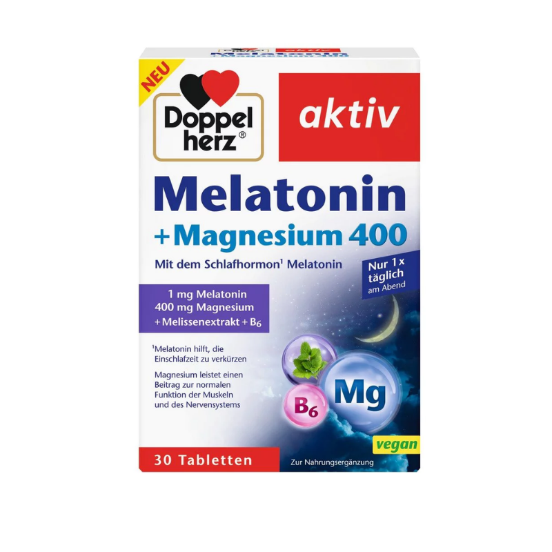Doppel Herz Melatonin + Magnesium, 30 tablets