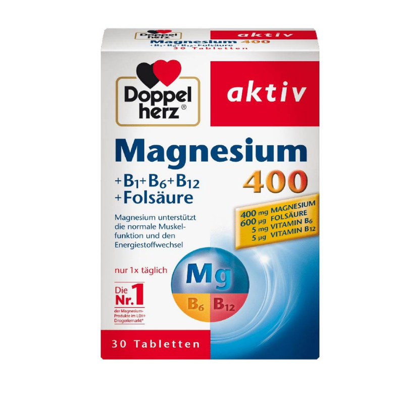 Doppel Herz Magnesioum 400 + Vitatim B Complex, 30 tablets