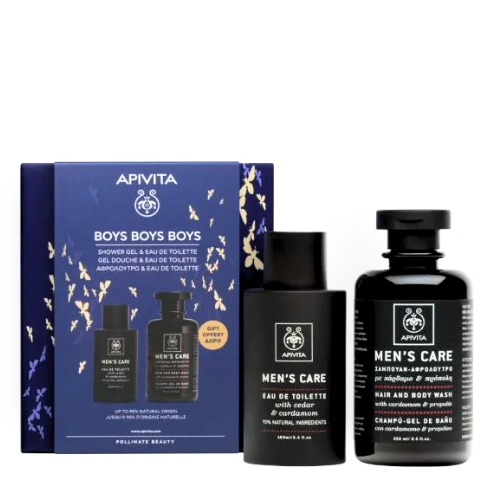 Apivita Boys Boys Boys Eau de Toilette 100ml + Hair & Body Wash 250ml, Gift Set
