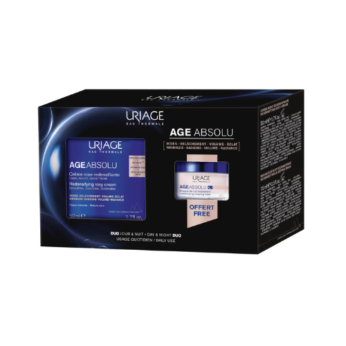 Uriage AGE ABSOLU Special Offer Redensifying Rosy Cream 50ml + AGE ABSOLU Redensifying Sleeping Mask, 15ml