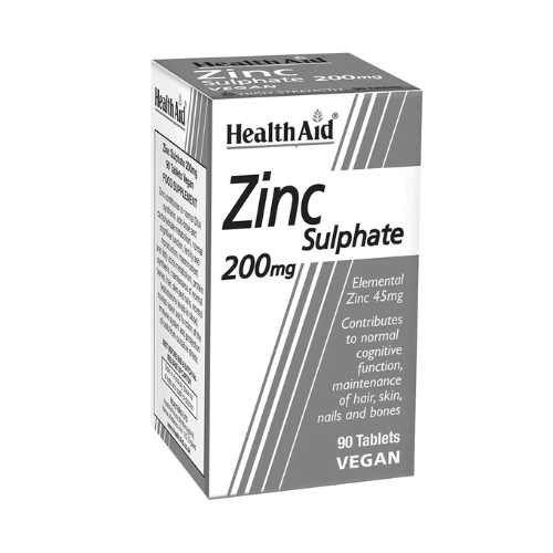 Health Aid Zinc Sulfate 45mg, 90 tablets