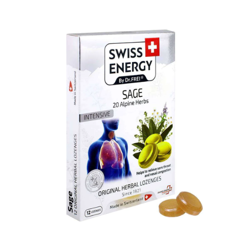 Swiss Energy Sage Nose & Throat Soothing, 12 herbal lozenges
