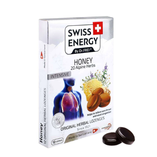 Swiss Energy 12 Herbs Honey Nose & Throat Soothing, 12 herbal lozenges