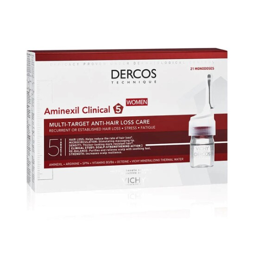 Vichy Dercos Aminexil Clinical 5 Women Anti-Hair Loss Care, 21 ampoules