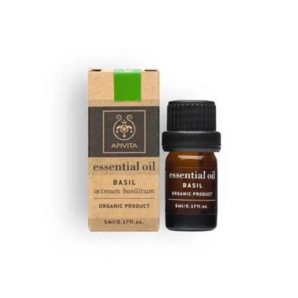Apivita Basil Organic Essential Oil, 10ml