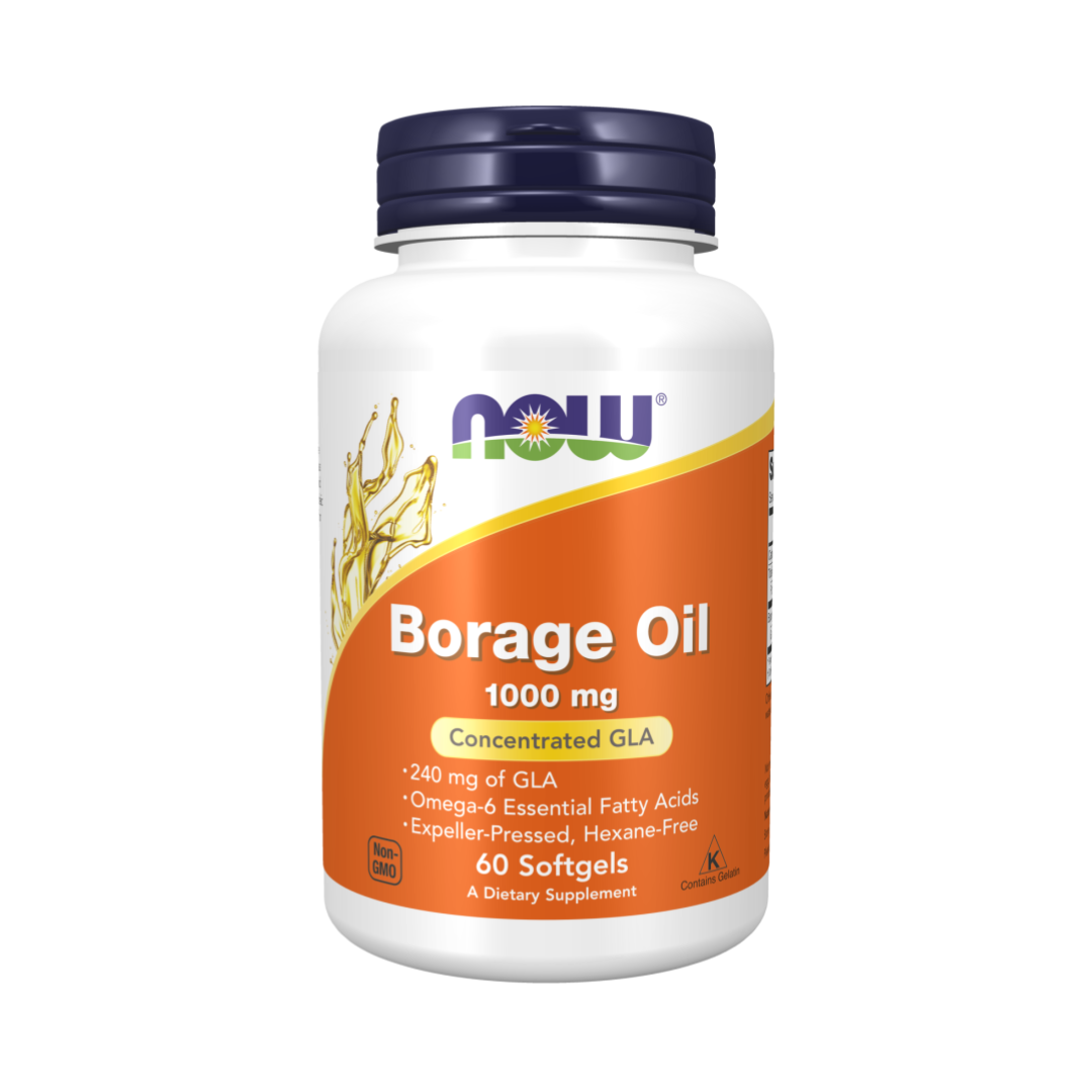 Now Borage Oil 1000mg, 60 capsules