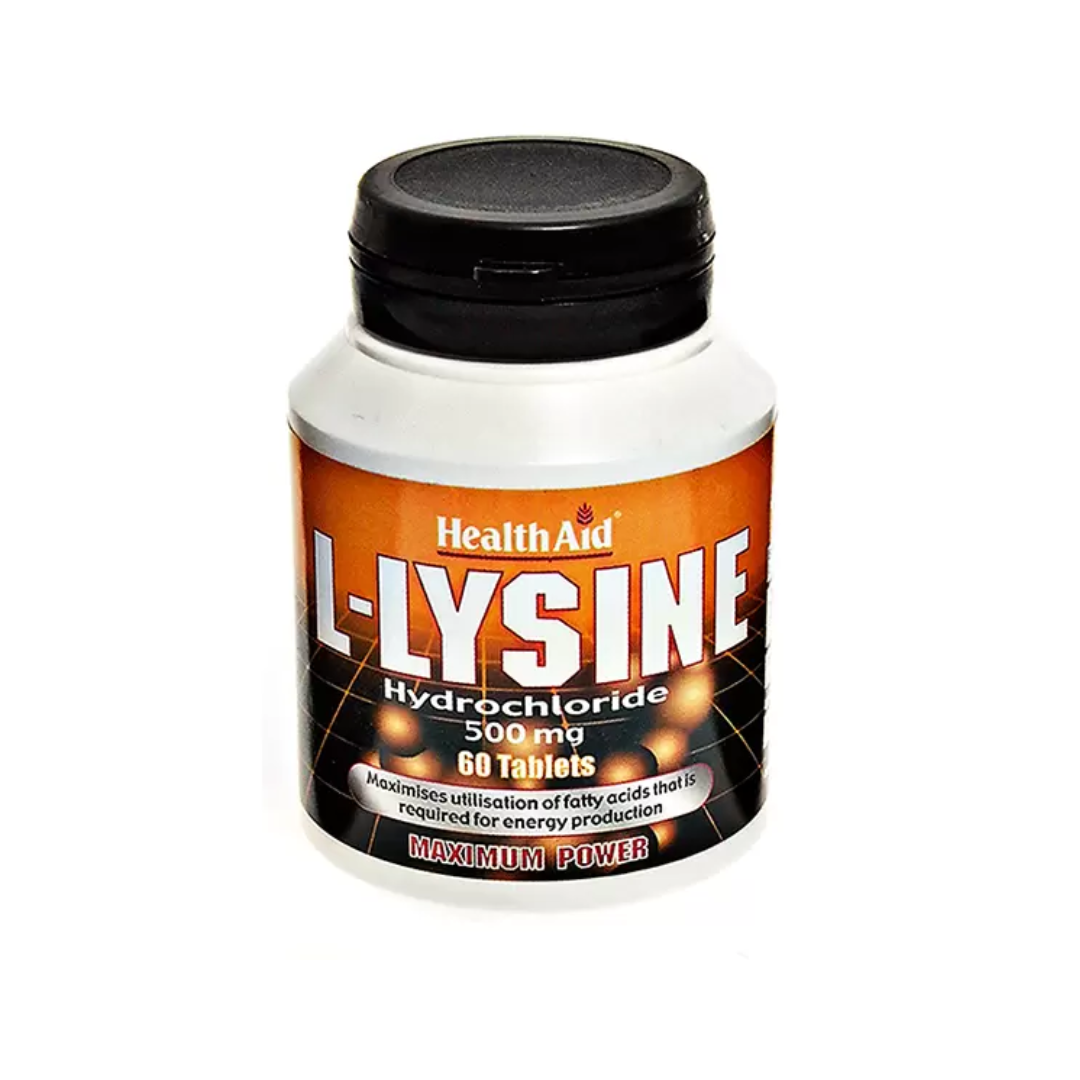 Health Aid L Lysine 500mg, 60 tablets