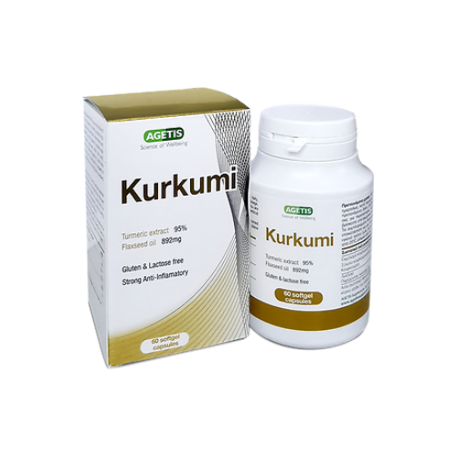 Agetis Kurkumi Turmeric & Flaxseed, 60 capsules