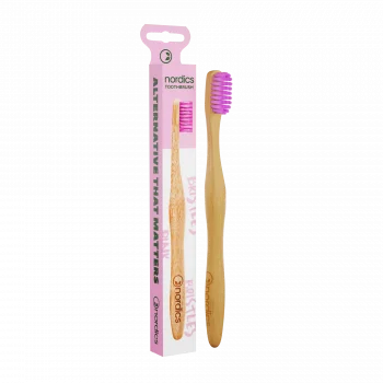 Nordics Bamboo Pink SOFT/MEDIUM toothbrush