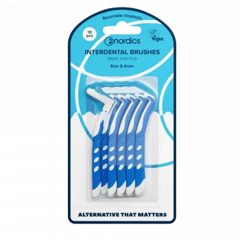Nordics Interdental brushes L-shape 10pcs 0.40mm