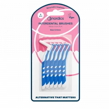 Nordics Interdental Brushes L-shape 6pcs 0.40mm