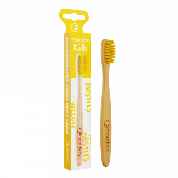 Nordics Bamboo kids Yellow SOFT/MEDIUM, toothbrush