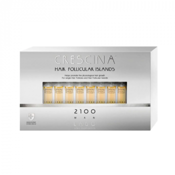 Crescina Transdermic HFSC Hair Follicular Islands Complete Treatment Man 2100, 20 vials